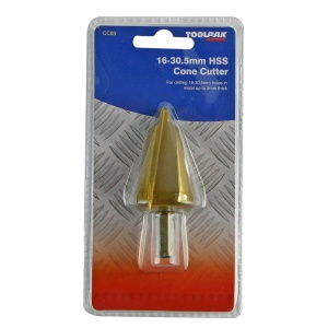 16-30.5mm HSS Cone Cutter TiN Coated