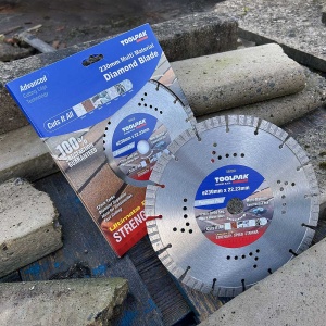 230mm x 22.23mm Multi-Material Diamond Blade 12mm Turbo Segment