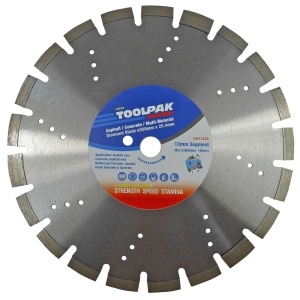 350mm x 25.4mm Asphalt/Concrete Cut Diamond Blade 13mm